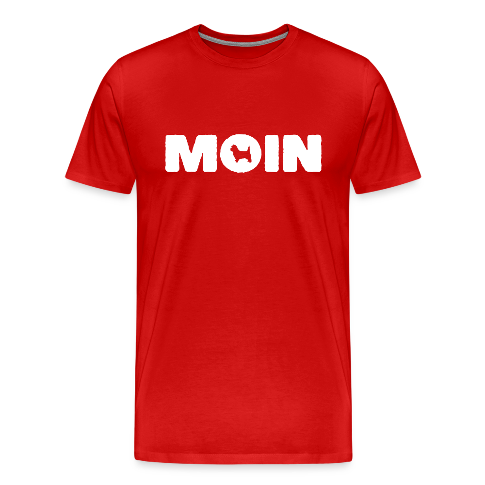 Cairn Terrier - Moin | Männer Premium T-Shirt - Rot