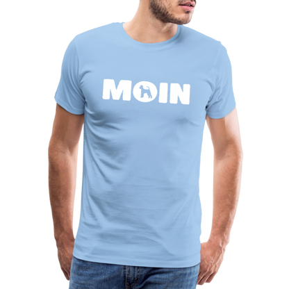 Airedale Terrier - Moin | Männer Premium T-Shirt - Sky