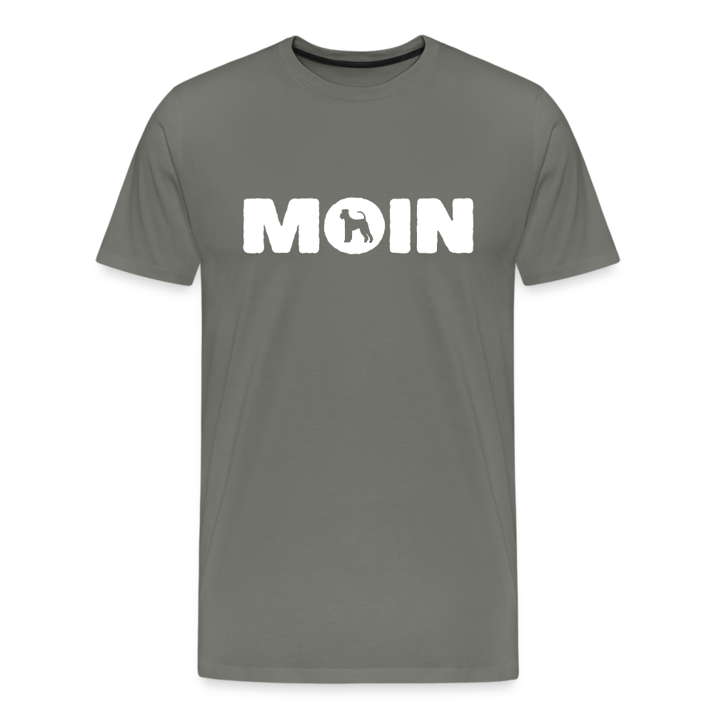 Airedale Terrier - Moin | Männer Premium T-Shirt - Asphalt