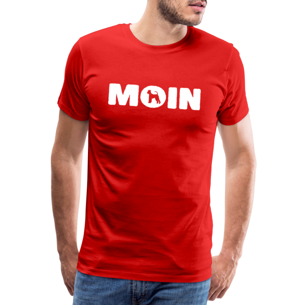 Airedale Terrier - Moin | Männer Premium T-Shirt - Rot