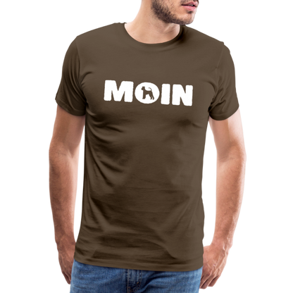 Airedale Terrier - Moin | Männer Premium T-Shirt - Edelbraun