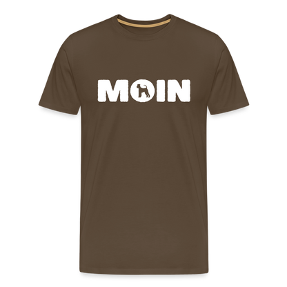 Airedale Terrier - Moin | Männer Premium T-Shirt - Edelbraun