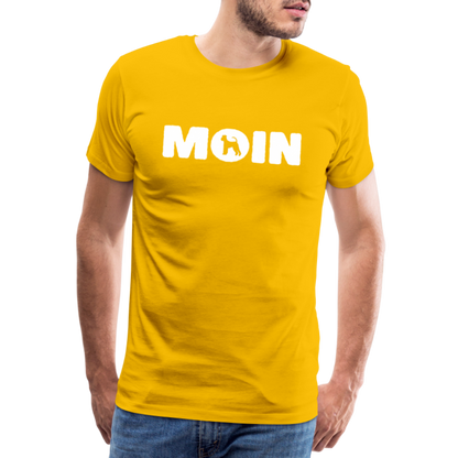 Airedale Terrier - Moin | Männer Premium T-Shirt - Sonnengelb