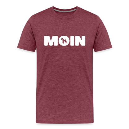Lakeland Terrier - Moin | Männer Premium T-Shirt - Bordeauxrot meliert
