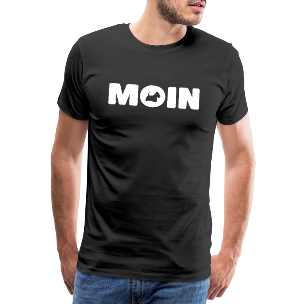 Scottish Terrier - Moin | Männer Premium T-Shirt - Schwarz