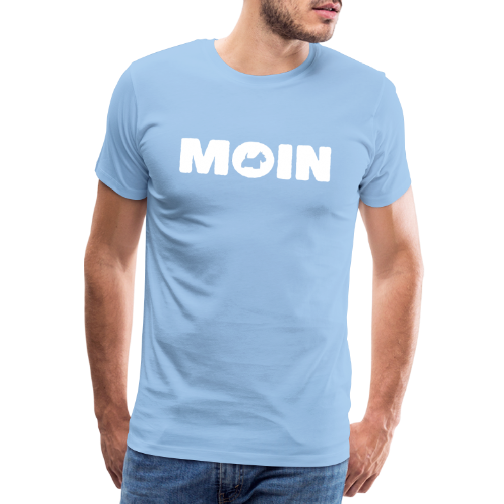 Scottish Terrier - Moin | Männer Premium T-Shirt - Sky