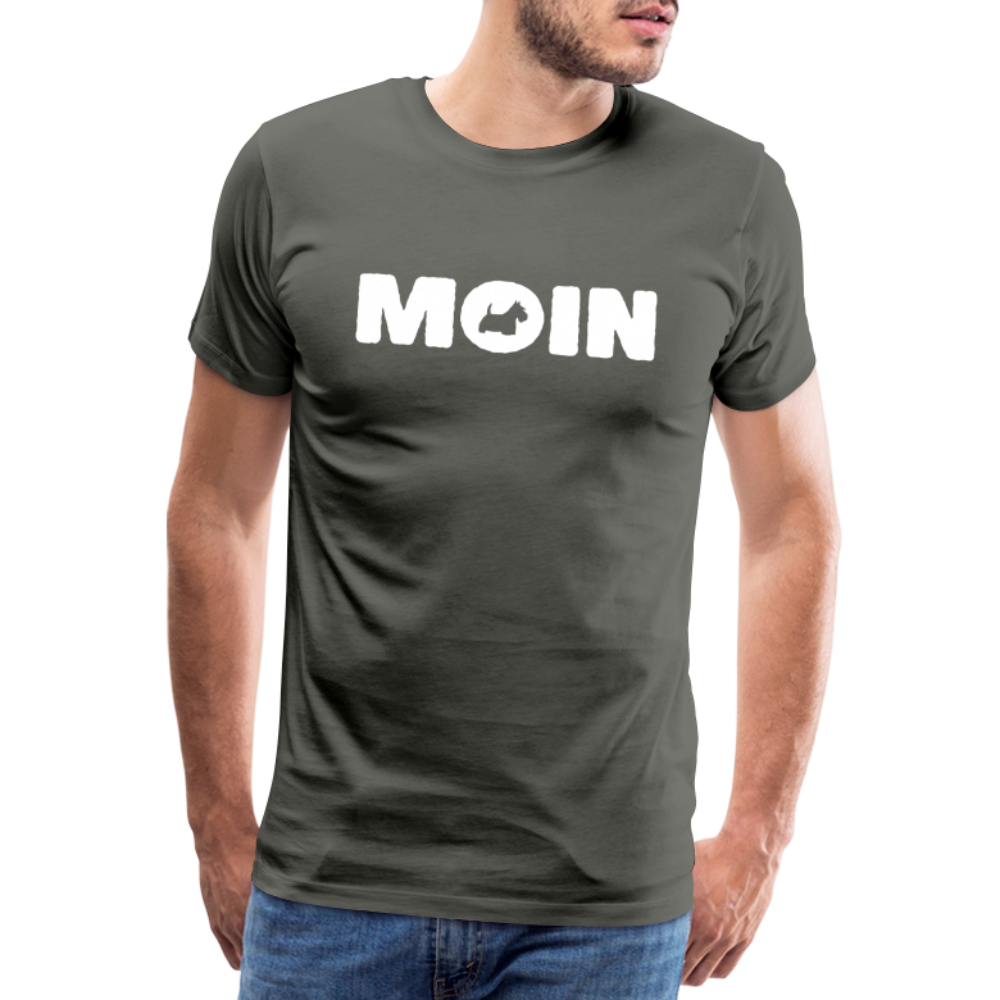 Scottish Terrier - Moin | Männer Premium T-Shirt - Asphalt