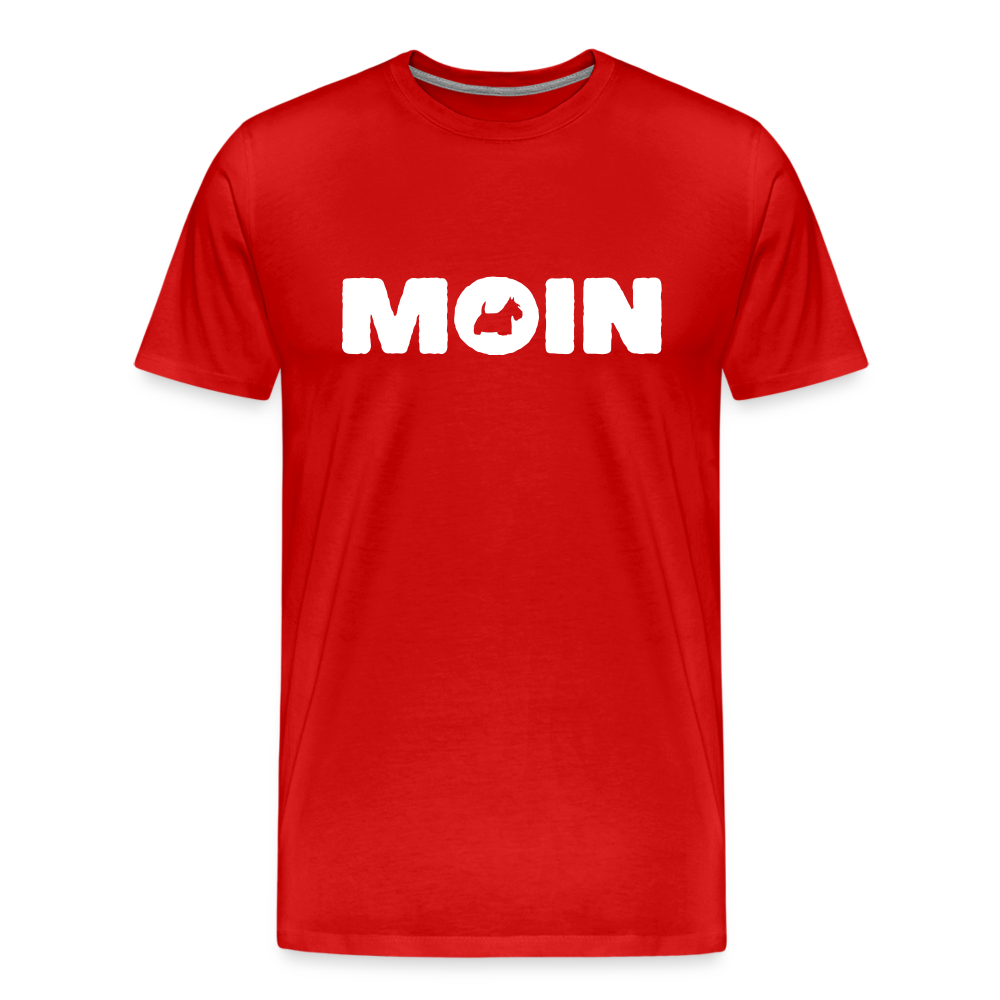 Scottish Terrier - Moin | Männer Premium T-Shirt - Rot