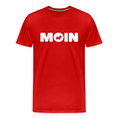 Scottish Terrier - Moin | Männer Premium T-Shirt - Rot