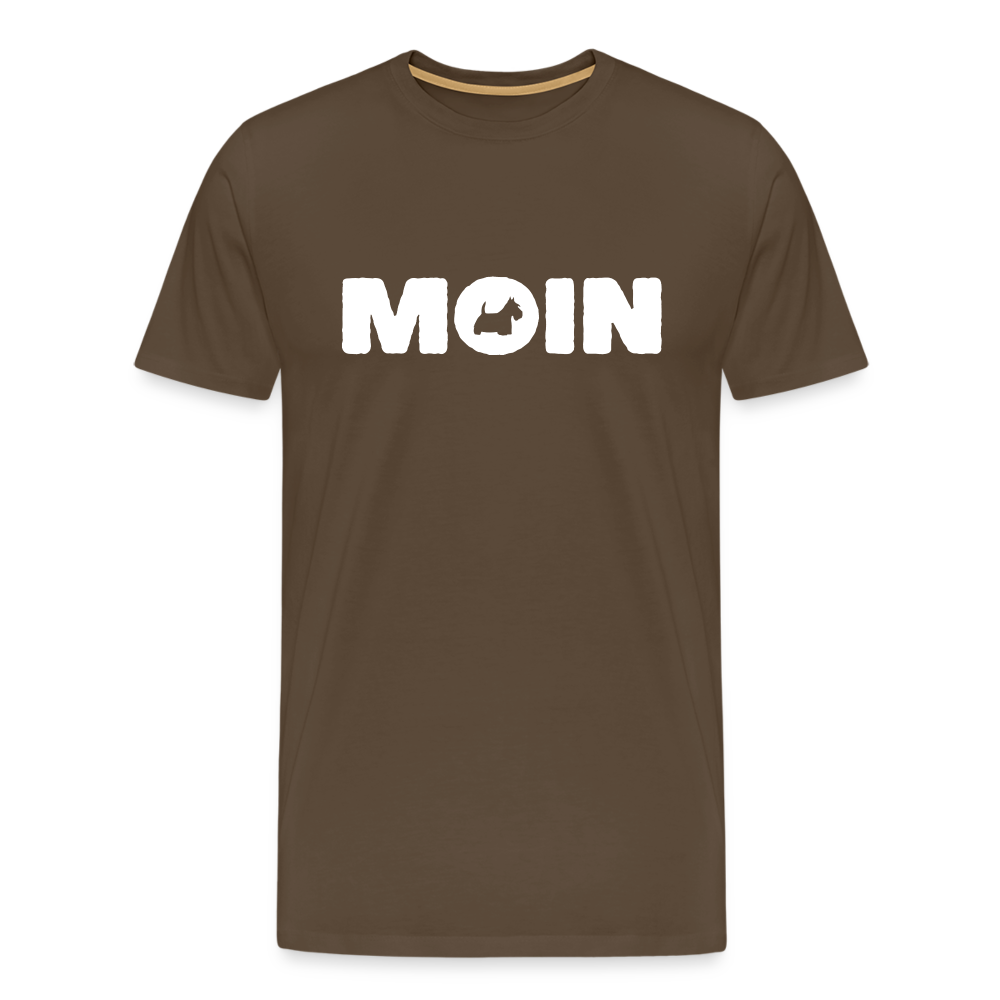 Scottish Terrier - Moin | Männer Premium T-Shirt - Edelbraun