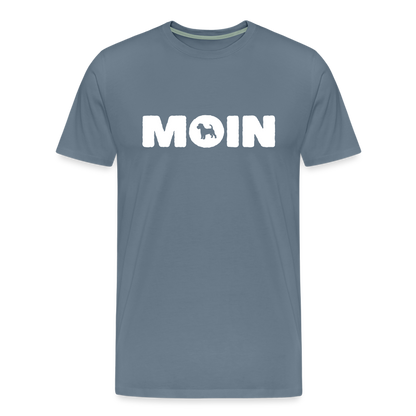 Jack Russell Terrier - Moin | Männer Premium T-Shirt - Blaugrau