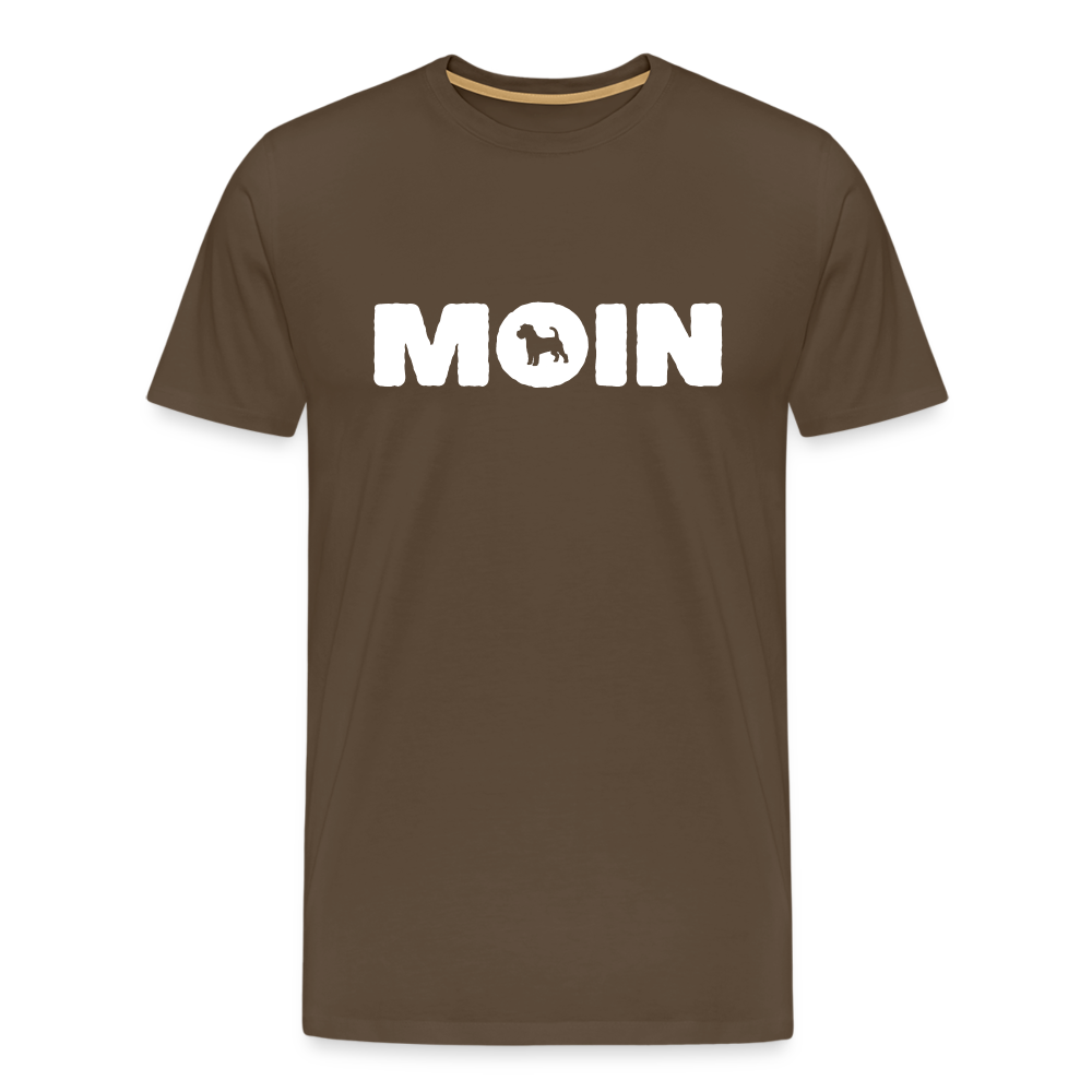Jack Russell Terrier - Moin | Männer Premium T-Shirt - Edelbraun