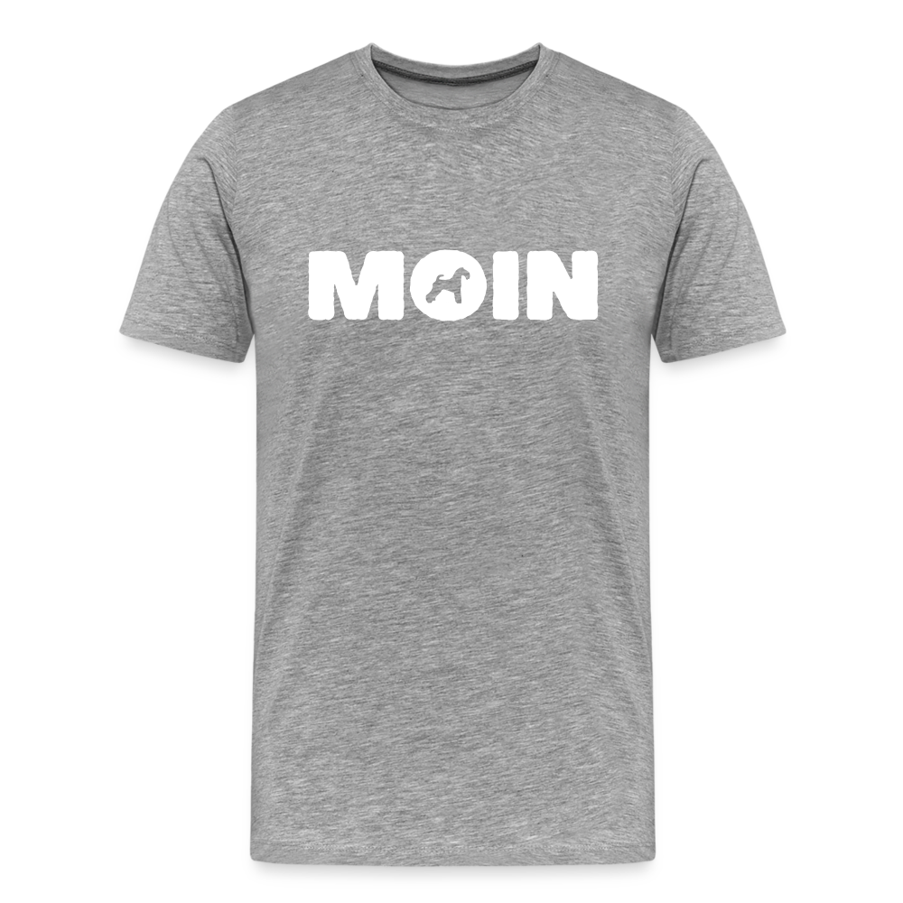 Kerry Blue Terrier - Moin | Männer Premium T-Shirt - Grau meliert