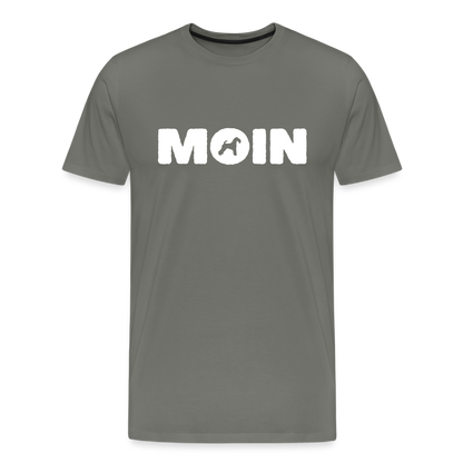 Kerry Blue Terrier - Moin | Männer Premium T-Shirt - Asphalt