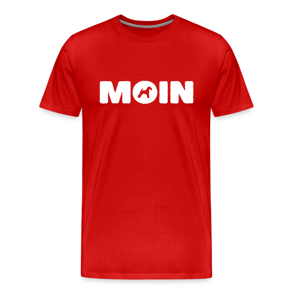 Kerry Blue Terrier - Moin | Männer Premium T-Shirt - Rot