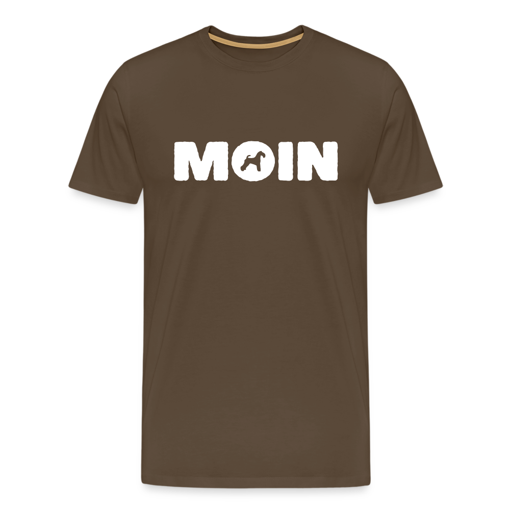 Kerry Blue Terrier - Moin | Männer Premium T-Shirt - Edelbraun
