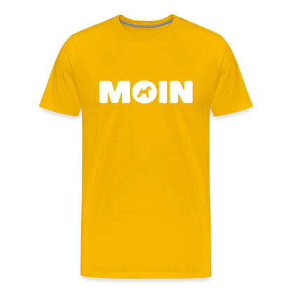 Kerry Blue Terrier - Moin | Männer Premium T-Shirt - Sonnengelb