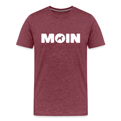 Kerry Blue Terrier - Moin | Männer Premium T-Shirt - Bordeauxrot meliert