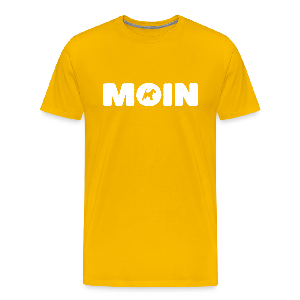 Drahthaar Foxterrier - Moin | Männer Premium T-Shirt - Sonnengelb