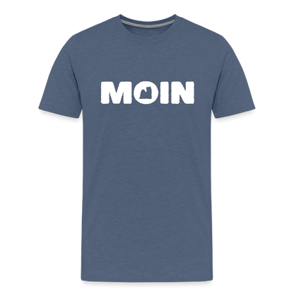 Yorkshire Terrier - Moin | Männer Premium T-Shirt - Blau meliert