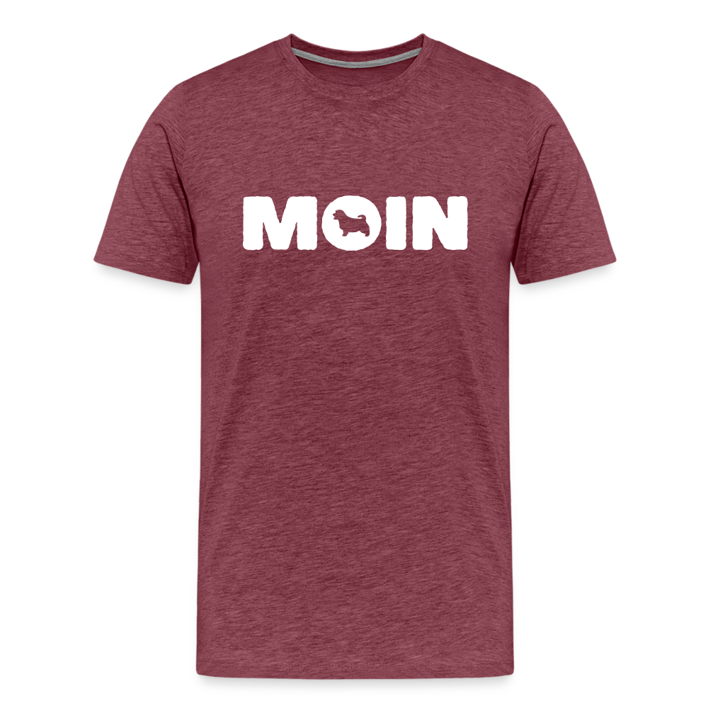 Norfolk Terrier - Moin | Männer Premium T-Shirt - Bordeauxrot meliert