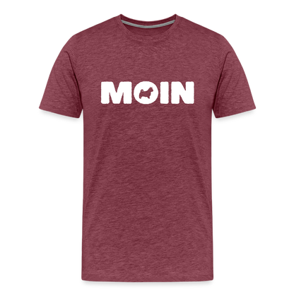 Norwich Terrier - Moin | Männer Premium T-Shirt - Bordeauxrot meliert