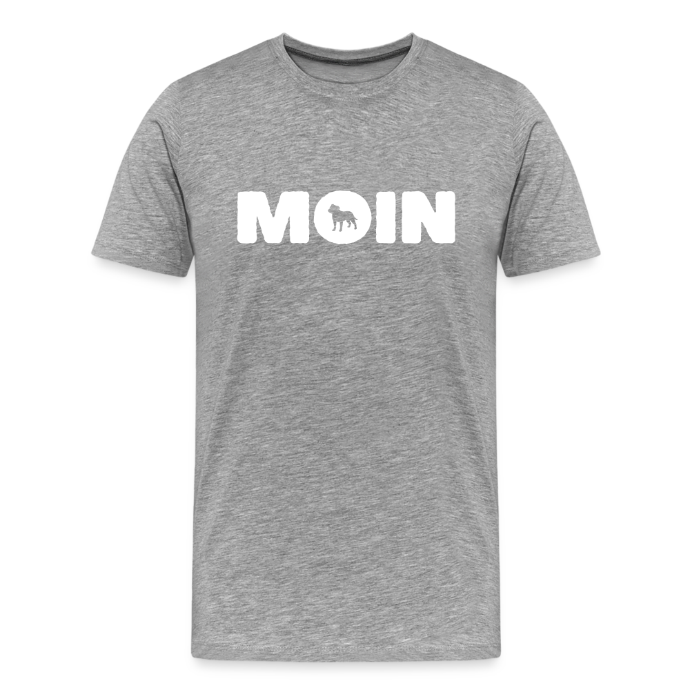 Staffordshire Bull Terrier - Moin | Männer Premium T-Shirt - Grau meliert