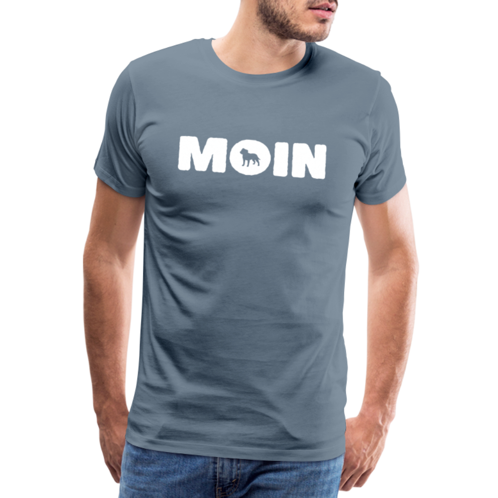 Staffordshire Bull Terrier - Moin | Männer Premium T-Shirt - Blaugrau