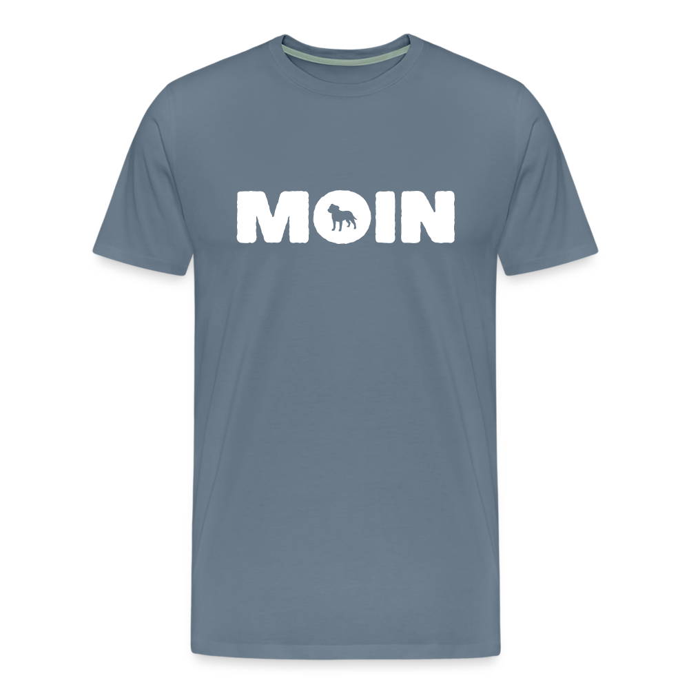 Staffordshire Bull Terrier - Moin | Männer Premium T-Shirt - Blaugrau