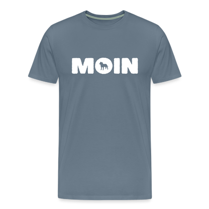 Staffordshire Bull Terrier - Moin | Männer Premium T-Shirt - Blaugrau