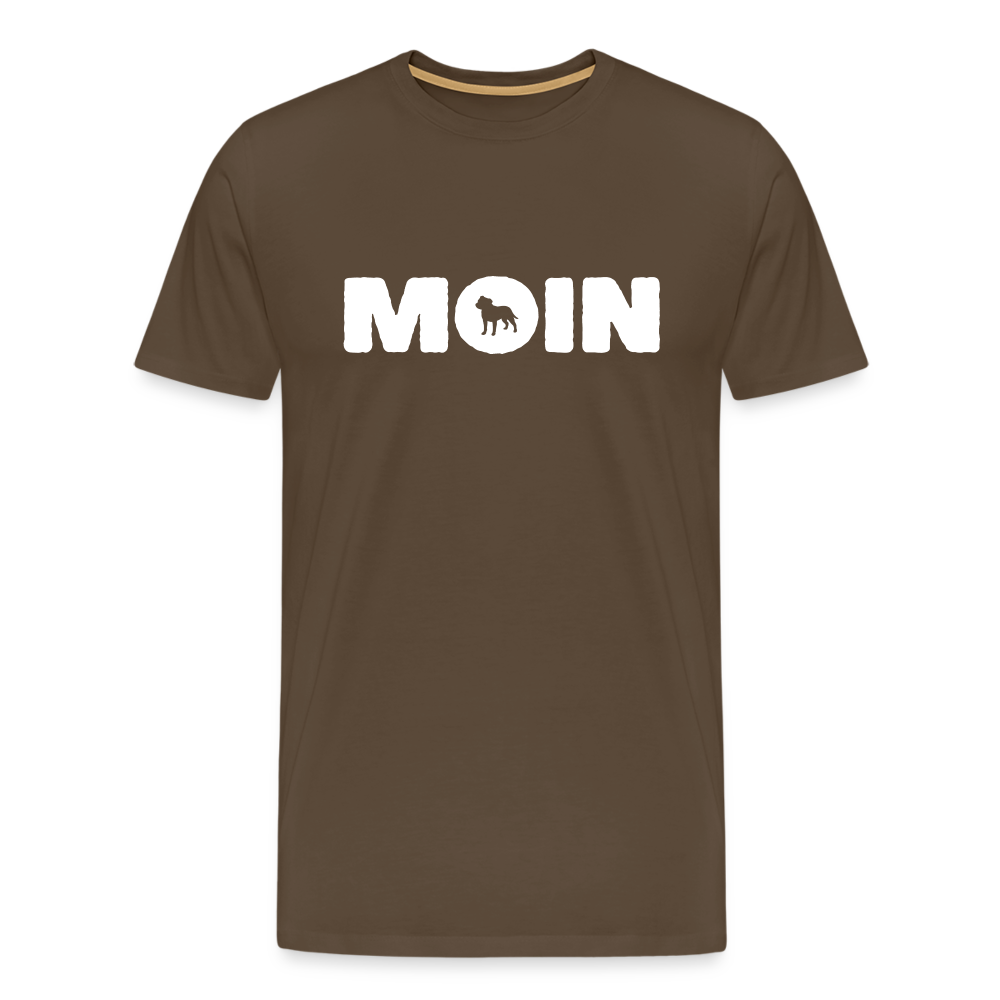 Staffordshire Bull Terrier - Moin | Männer Premium T-Shirt - Edelbraun