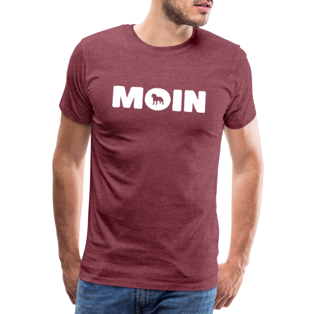 Staffordshire Bull Terrier - Moin | Männer Premium T-Shirt - Bordeauxrot meliert