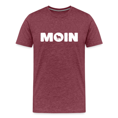 Staffordshire Bull Terrier - Moin | Männer Premium T-Shirt - Bordeauxrot meliert