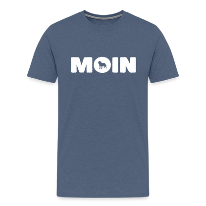 Staffordshire Bull Terrier - Moin | Männer Premium T-Shirt - Blau meliert