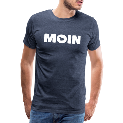 Staffordshire Bull Terrier - Moin | Männer Premium T-Shirt - Blau meliert