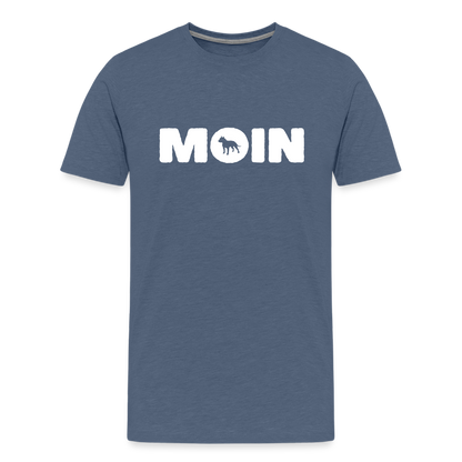 American Staffordshire Terrier - Moin | Männer Premium T-Shirt - Blau meliert