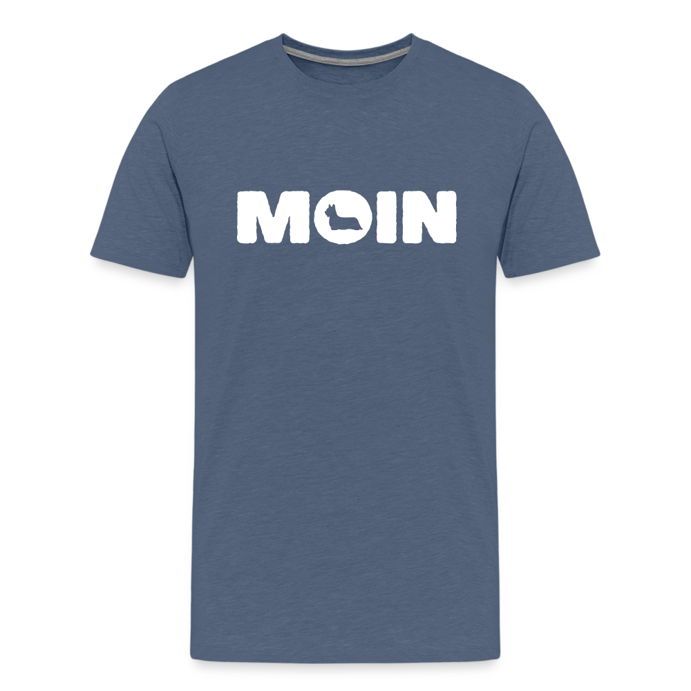 Skye Terrier - Moin | Männer Premium T-Shirt - Blau meliert