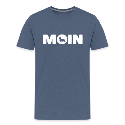 Skye Terrier - Moin | Männer Premium T-Shirt - Blau meliert