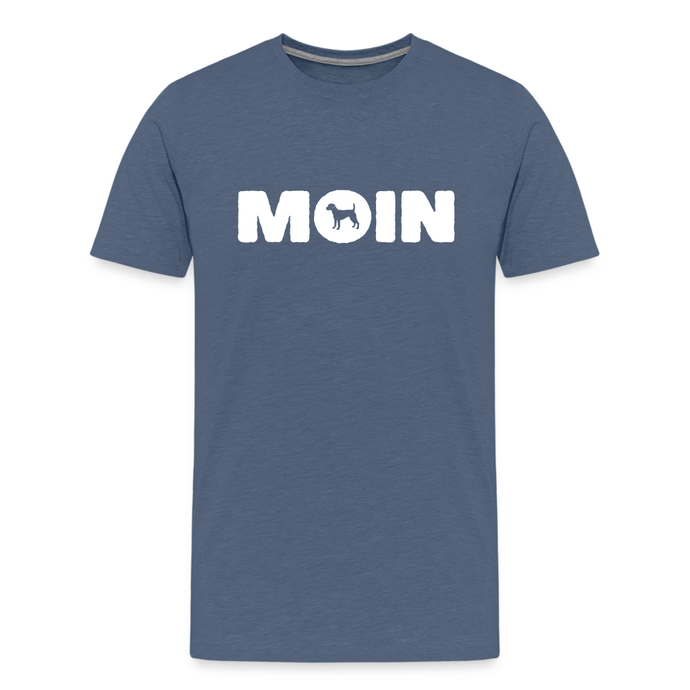 Parson Russell Terrier - Moin | Männer Premium T-Shirt - Blau meliert