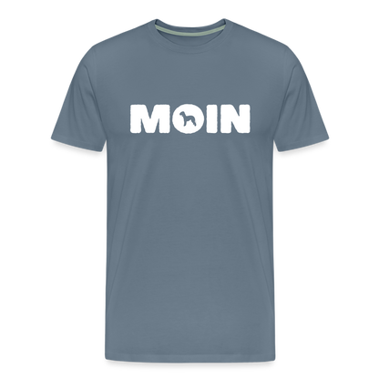 Bedlington Terrier - Moin | Männer Premium T-Shirt - Blaugrau