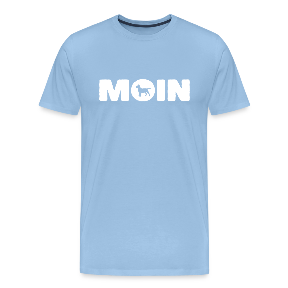 Bull Terrier - Moin | Männer Premium T-Shirt - Sky