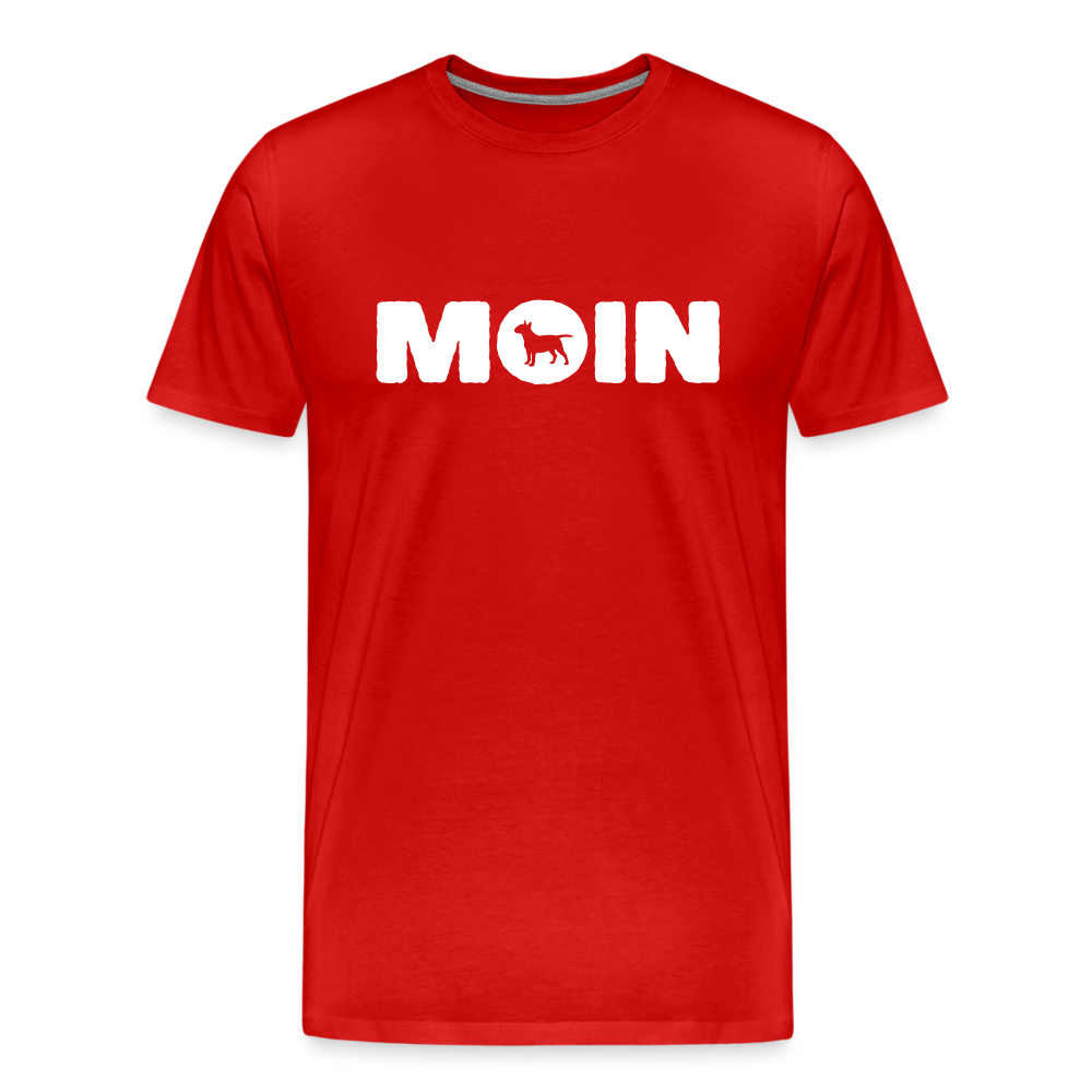 Bull Terrier - Moin | Männer Premium T-Shirt - Rot