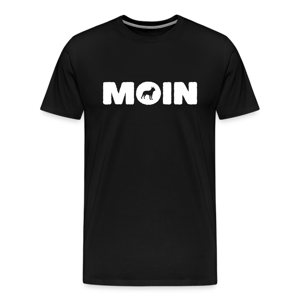 Boston Terrier - Moin | Männer Premium T-Shirt - Schwarz