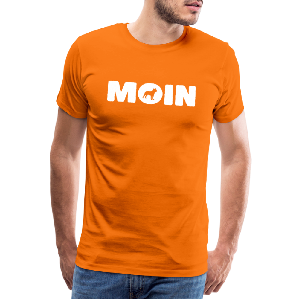 Boston Terrier - Moin | Männer Premium T-Shirt - Orange