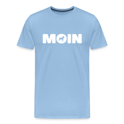 Boston Terrier - Moin | Männer Premium T-Shirt - Sky