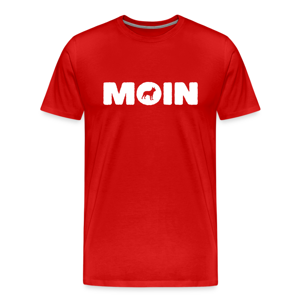 Boston Terrier - Moin | Männer Premium T-Shirt - Rot
