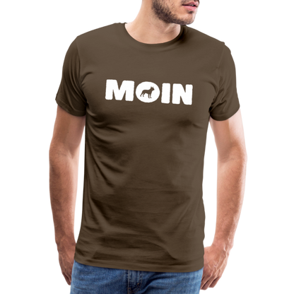 Boston Terrier - Moin | Männer Premium T-Shirt - Edelbraun