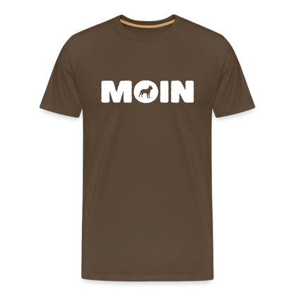 Boston Terrier - Moin | Männer Premium T-Shirt - Edelbraun