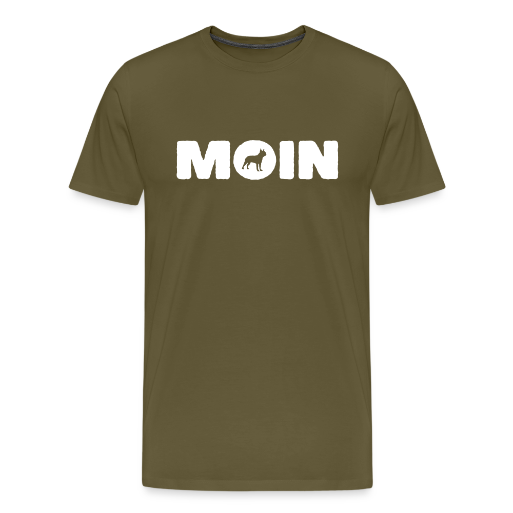 Boston Terrier - Moin | Männer Premium T-Shirt - Khaki