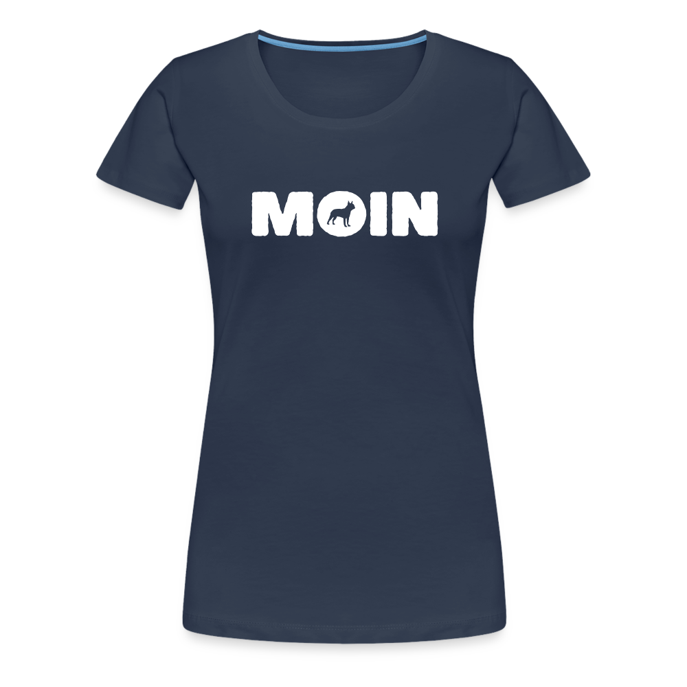 Boston Terrier - Moin | Women’s Premium T-Shirt - Navy